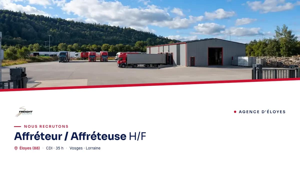 Affréteur / Affréteuse (H/F) - Agence de Éloyes