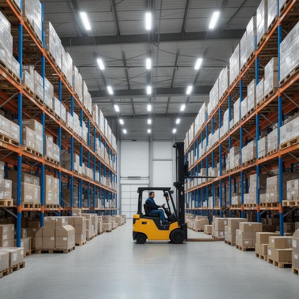 Logistique et stockage de palettes en entrepôt avec préparation de commandes